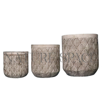 Pots à fleurs en ciment durables et écologiques de style moderne, sculptés à la main, pour jardin, intérieur, extérieur, maison, hôtel, restaurant
