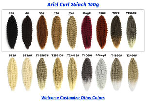 Extensiones de Cabello de Crochet <span class=keywords><strong>con</strong></span> Rizos Profundos Ariel de 22, 24 y 30 Pulgadas, Trenzas Kanekalon - Product Image 4