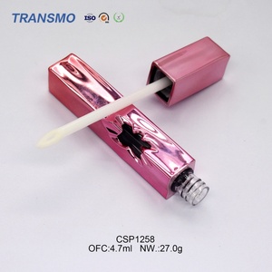 Flacon de gloss à lèvres avec bouchon, tubes de gloss à lèvres carrés blancs de 4 ml, logo personnalisé, tube de baume à lèvres, base de gloss à lèvres - Product Image 4