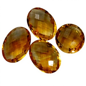 Citrine Synthétique Certifiée, Pierre Précieuse Non Montée, Couleur Jaune, Coupe Ovale, Haute Qualité, Marque Gopika, Origine Rajasthan, 13x18mm, Effet de Couleur - Product Image 3