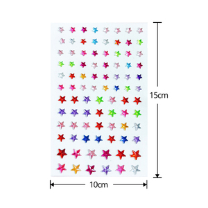 สติกเกอร์พลอยเทียมติดบนใบหน้าสีสันสดใสสำหรับตกแต่งผู้หญิง - Product Image 2