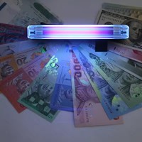 Lampe UV portable 2 en 1, détecteur de billets, lampe torche LED portative, détecteur de devises