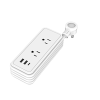 Multiprise rétractable 4 prises CA avec charge rapide 20W, 2 ports USB-C et USB-A, protection contre les surtensions certifiée ETL