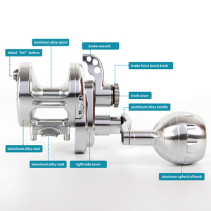 Рыболовная катушка Topline Max Drag, рыболовная катушка для ловли в соленой воде, металлическая обычная, с медленным шагом, 30 кг - Product Image 5