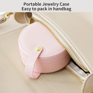 Wholesale Small Cute Earrings <b>Storage</b> <b>Box</b> Portable Leather Waterproof Jewelry <b>Box</b> - Product Image 4