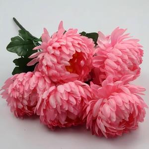 ดอกเบญจมาศเทียม7หัวใช้สำหรับการกวาดและการเสียสละดอกไม้ประดิษฐ์ - Product Image 6