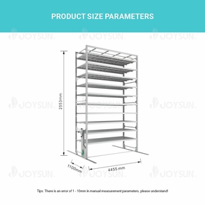 Sistema de estante de cultivo hidropónico de acero grande para plantas médicas, cultivo vertical y cultivo de plantas de interior móvil con bandejas - Product Image 5
