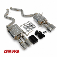 Sistem Knalpot Valvetronic GRWA Hot Sale E92 M3 untuk BMW E90 E93 SS304 Poles Berkilau Tanpa X-Pipe Ujung Knalpot Stainless Steel