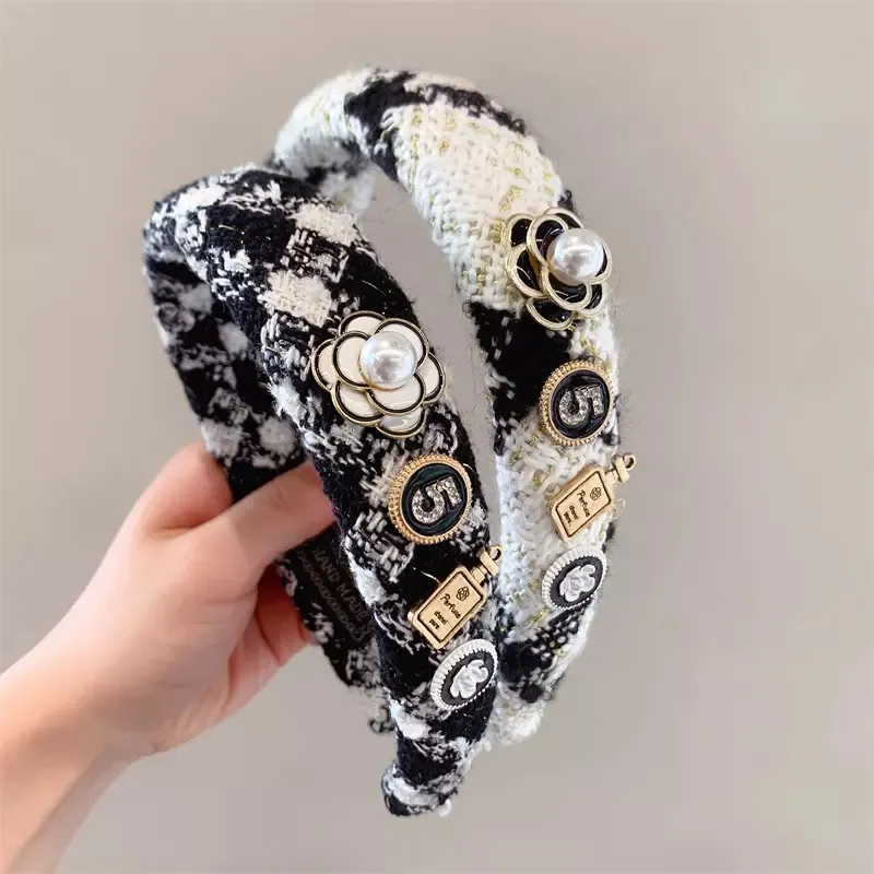 Double C Luxury Designer Headband Famous Brand Rubber Girl Accesorios Hairbands Designers Bags Jewelry Hair Accessories