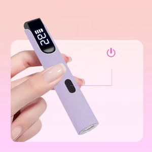 Lampe à ongles UV LED sans fil mini diamant rose, portable, à piles, séchage rapide du gel, pour usage domestique - Product Image 2