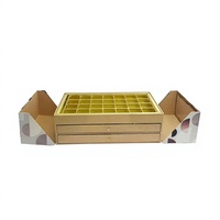 Caja de Papel Deslizante Aséptica Personalizada con Ventana Transparente de PVC, Bandeja Divisora, Embalaje de Cartón Rígido para Bombones, Pralinas, Dulces, Bodas