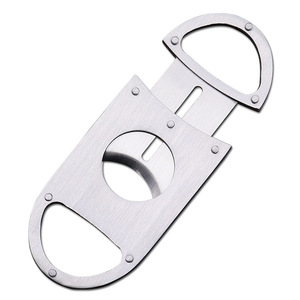 Stainless Steel Cigar Cutter Bar Shape Portable Manual Single Blade Cigar Accessory - Product Image 1