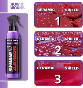 SHINE <span class=keywords><strong>ARMOR</strong></span> Fortify, Revestimiento Cerámico Transparente de Alto Rendimiento, Cera para Autos en Aerosol, Capa Superior Hidrofóbica, Sellador de Pintura Polimérica - Product Image 6