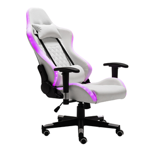 Silla Gaming RGB Minimalista con Masaje, Giratoria 360 Grados, Reposabrazos Ajustables, Cuero PU, Reclinable, Reposapiés y Soporte Lumbar - Product Image 6