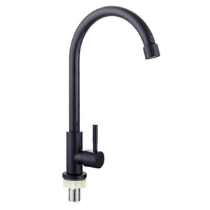 Grifo de Cocina Monomando Negro de Acero Inoxidable 304 de Fábrica <span class=keywords><strong>Nanan</strong></span>, Diseño Contemporáneo, Grifo para Fregadero, Agua Fría - Product Image 4