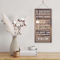 Décoration murale de bureau Art Déco personnalisée, impression sur bois moderne inspirante et positive pour équipe, cadeau pour la maison