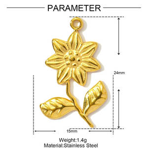 Acier inoxydable <span class=keywords><strong>Cosmos</strong></span> Fleur Pendentifs Violon Lampe Magique Coeur Serrure Sirène DIY Charmes Femmes Bijoux - Product Image 5