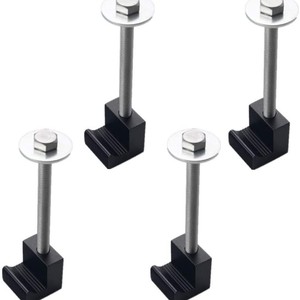 Aluminum Alloy J Type <b>Clamp</b> 125mm Adjustable Right Angle <b>Clamp</b> For Toolbox Pickup Black 4 Pack - Product Image 2