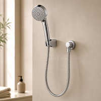 Tuyau de douche en acier inoxydable à double verrouillage 1,5 m/2 m, flexible, chromé, avec écrou en laiton massif, anti-torsion, anti-explosion