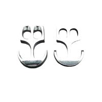 Accessoires décoratifs en métal DIY, 3 cm x 2 cm, ancre de bateau en alliage à double trou pour sangle de sac, bandoulière, pendentif décoratif