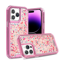 Coque de téléphone triple colle pailletée pour Tecno Spark Go 2024/Spark 20/Spark20C/Smart8/Hot 40i coque de téléphone hybride antichoc à trois couches