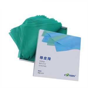 Telo Protettivo in Gomma Naturale Monouso per Isolamento Saliva e Secrezioni Orali, Impermeabile, Verde - Product Image 1
