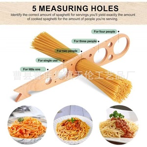 Ustensile de cuisine créatif et minimaliste en bois pour la maison, à usage international, avec fonction coulissante, éplucheur et outil de mesure simple pour pâtes italiennes - Product Image 1