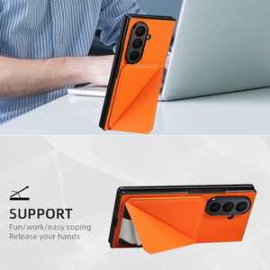 Funda para Teléfono con Ranura para Tarjetas, Soporte de Cuero Sintético, Soporte para Fotos, para <span class=keywords><strong>Samsung</strong></span> Galaxy Z Fold 7 6 5 - Product Image 3