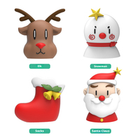 Mini-enceinte Bluetooth portable 3W à basses riches, motif dessin animé de Noël mignon, ornement de bureau audio sans fil pour cadeau de Noël et décoration intérieure