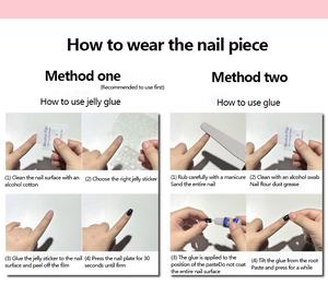 Faux ongles à presser faits main, couvrance totale, forme cercueil longue, en acrylique de luxe, avec French manucure et papillons 3D, haute qualité, pour vente en gros - Product Image 6