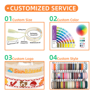 Chất Lượng Cao Bán Buôn Tùy Chỉnh Chữ Dệt Vòng Đeo Tay Với Có Thể Điều Chỉnh Tua Thời Trang Chuỗi Vòng Đeo Tay Cho Phụ Nữ - Product Image 5