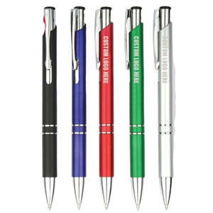 Stylo bille personnalisé en plastique et métal, stylo bille en métal personnalisé avec votre logo, stylo promotionnel personnalisé en gros - Product Image 1