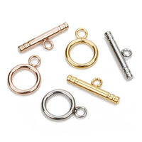 Fermoirs à bascule en acier inoxydable, hypoallergéniques, ronds, IQ, en forme de T, connecteurs pour la fabrication,  et bijoux