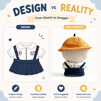 Vêtements de poupée personnalisés en gros OEM/ODM pour tenues de poupées BJD en coton