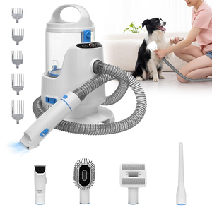 Dog Cat Shaver Trimmer Pet Vacuum Cleaner Clipper Brush Scissors Combs Portable Multifunctional Simple <b>ABS</b> Plastic Pet Beauty - Product Image 1