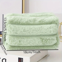Sac de rangement personnalisé en usine, nouveau modèle, couleur unie, rayures épaisses de haute qualité, couleur bonbon, grande capacité, sac à cosmétiques en peluche