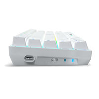 E-yooso 60% clavier blanc compact à échange à chaud 2.4G BT sans fil filaire rvb rétro-éclairé clavier mécanique de jeu