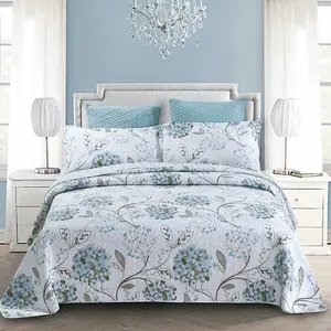 Luxury Wholesale Fancy Quilted Bed Sheet Cover Set Bedspread Set Luxury Comfortable Bedding Set With Printing