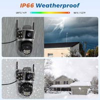 Sistema de Cámara de Seguridad CCTV Wistino de 10MP con Lente Dual para Exteriores, Wifi 5G, Visión Nocturna a Color y Detección de Movimiento por IA