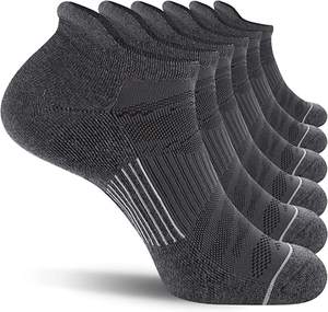 جوارب عالية الجودة للكاحل المحبوكة للجري ، جوارب رياضية مخددة منخفضة القطع ، جوارب عداء بالجملة - Product Image 2