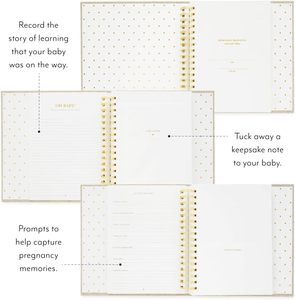 Diario Moderno para Bebés, Álbum de Recuerdos de 5 Años, Regalo para Baby Shower, Libro de Recuerdos Personalizado para Bebés, Álbum de Recortes del Primer Año - Product Image 4