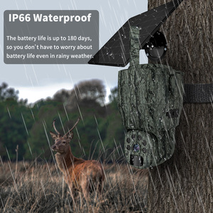 Fotocamera da Caccia PTZ 4G LTE con Visione Notturna 940nm Senza Luce Visibile, Fotocamera Wireless con SIM per Caccia, Mimetica Verde con Pannello Solare - Product Image 6