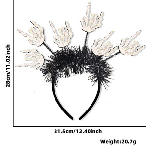 Diadema de Halloween <span class=keywords><strong>con</strong></span> Calabaza y Araña Peluda para Adultos y Niños, Accesorios de Disfraces y Fiestas Temáticas de Truco o Trato - Product Image 4