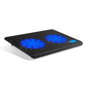 2021 Gut verkaufter Notebook-Stand kühler cooles Aussehen und farbenfroher Doppellüfter-Laptop-Stand kühler