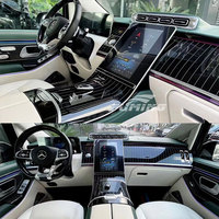 Ensemble de modification intérieure de voiture d'affaires Vito W447 Mise à niveau de la console centrale en cuir Huangting No.1 avec style de design floral