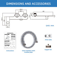 Bonne qualité buse automatique Ultra mince autonettoyant double buse WC Bidet fixation ensemble de toilette Bidet de toilette Non électrique