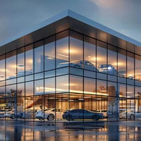 Salón de Exposiciones de Automóviles 4S de Estructura de Acero Prefabricada Moderna de Alta Gama, Centro de Experiencia de Vehículos Eléctricos, Gran Espacio, Diseño Libre