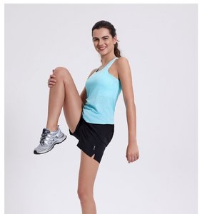 Camiseta sin mangas para correr ligera y transpirable de talla grande para hombre y mujer, chaleco de secado rápido, agujeros pequeños, gimnasio, Maratón, entrenamiento sin costuras - Product Image 6