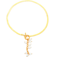 Collier de fête tendance en acier inoxydable avec perles d'imitation, bijoux de mode, chaîne de clavicule exquise, motif serpent plat et grappe de raisins