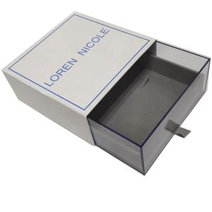 Boîtes d'emballage de tiroir en acrylique à manches en carton rigide personnalisées pour bijoux avec logo - Product Image 3